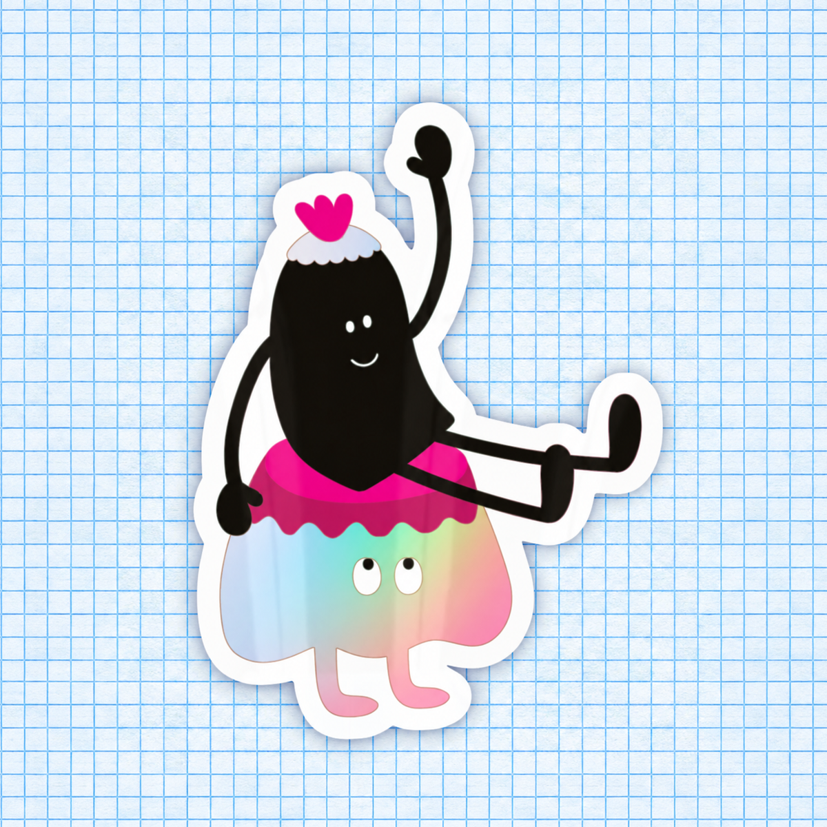 Chou pouf — Sticker holographique Lolilé