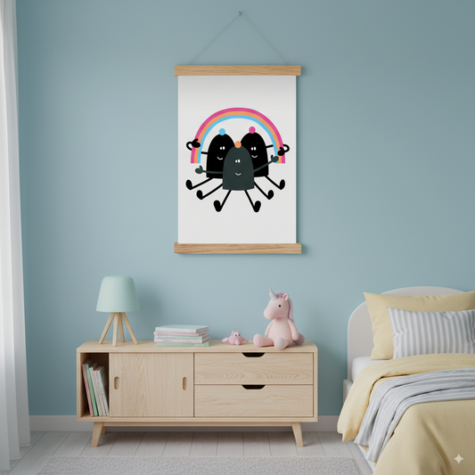 Affiche et porte affiche en bois