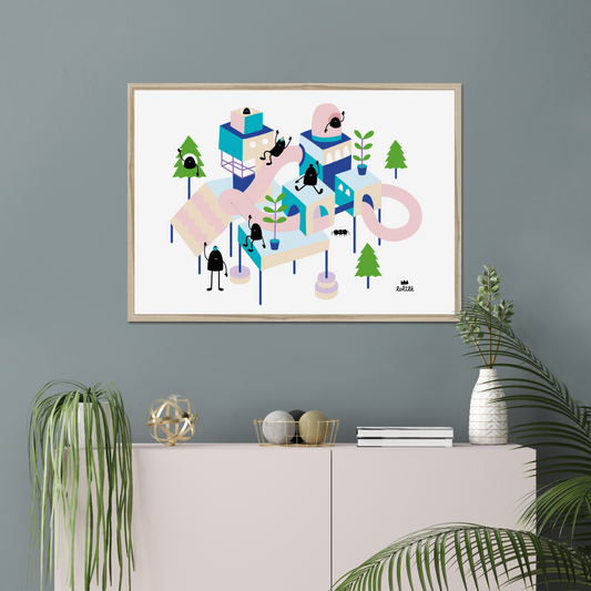 L'Affiche Encadrée : Petite ville
