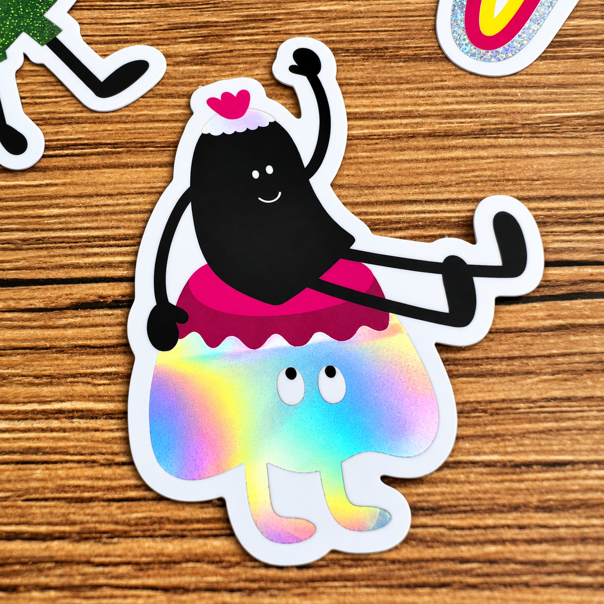 Chou pouf — Sticker holographique Lolilé