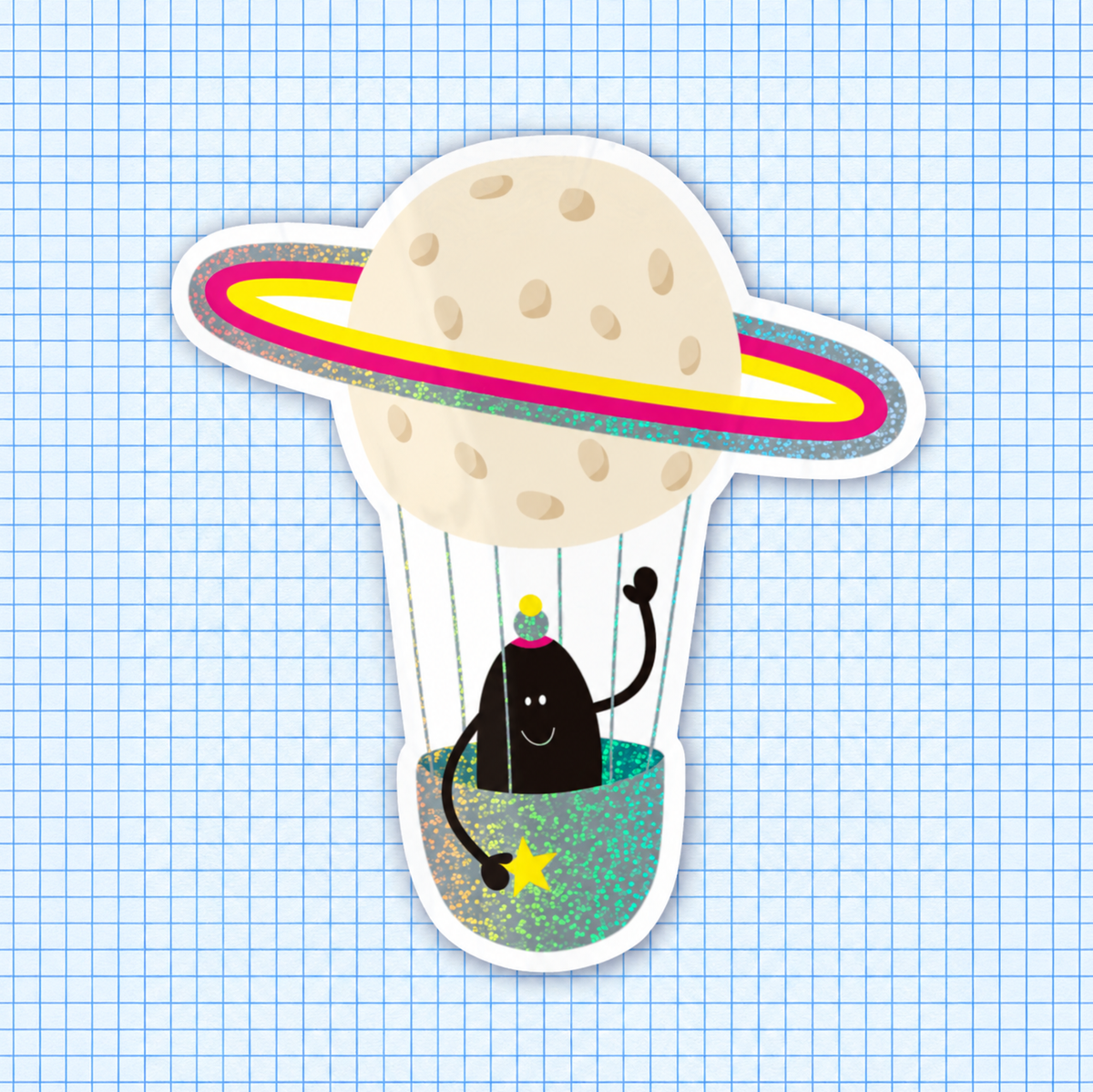 Saturne — Sticker brillant Lolilé